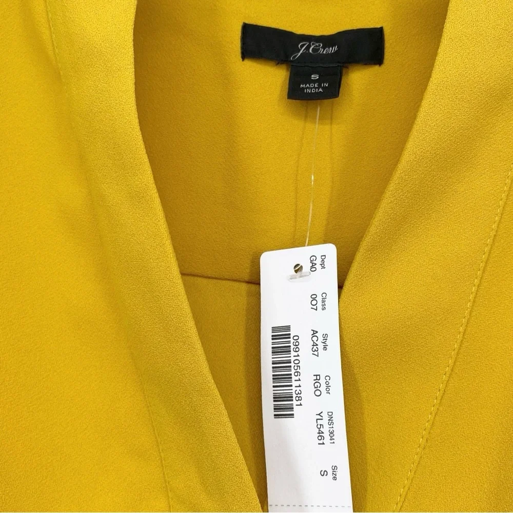 J. Crew Golden Yellow V-Neck Blouse New